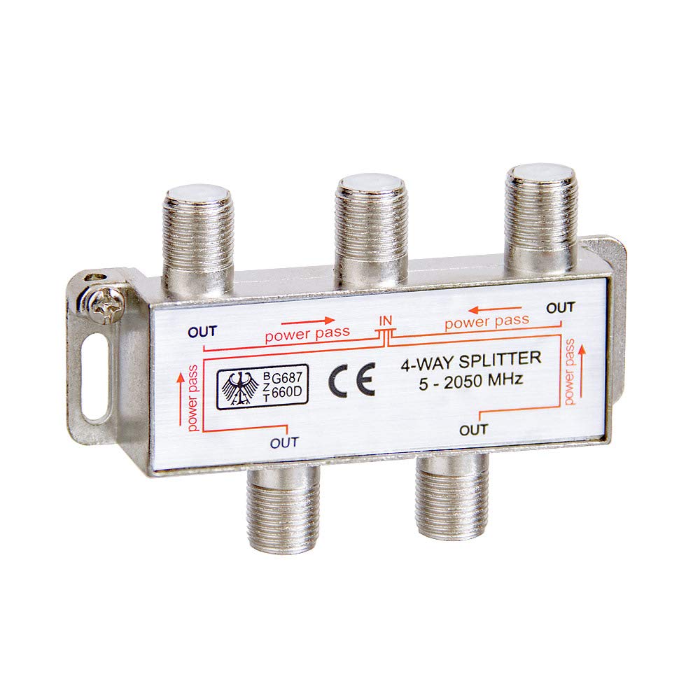 Coaxial Cable Splitter (4-Way)